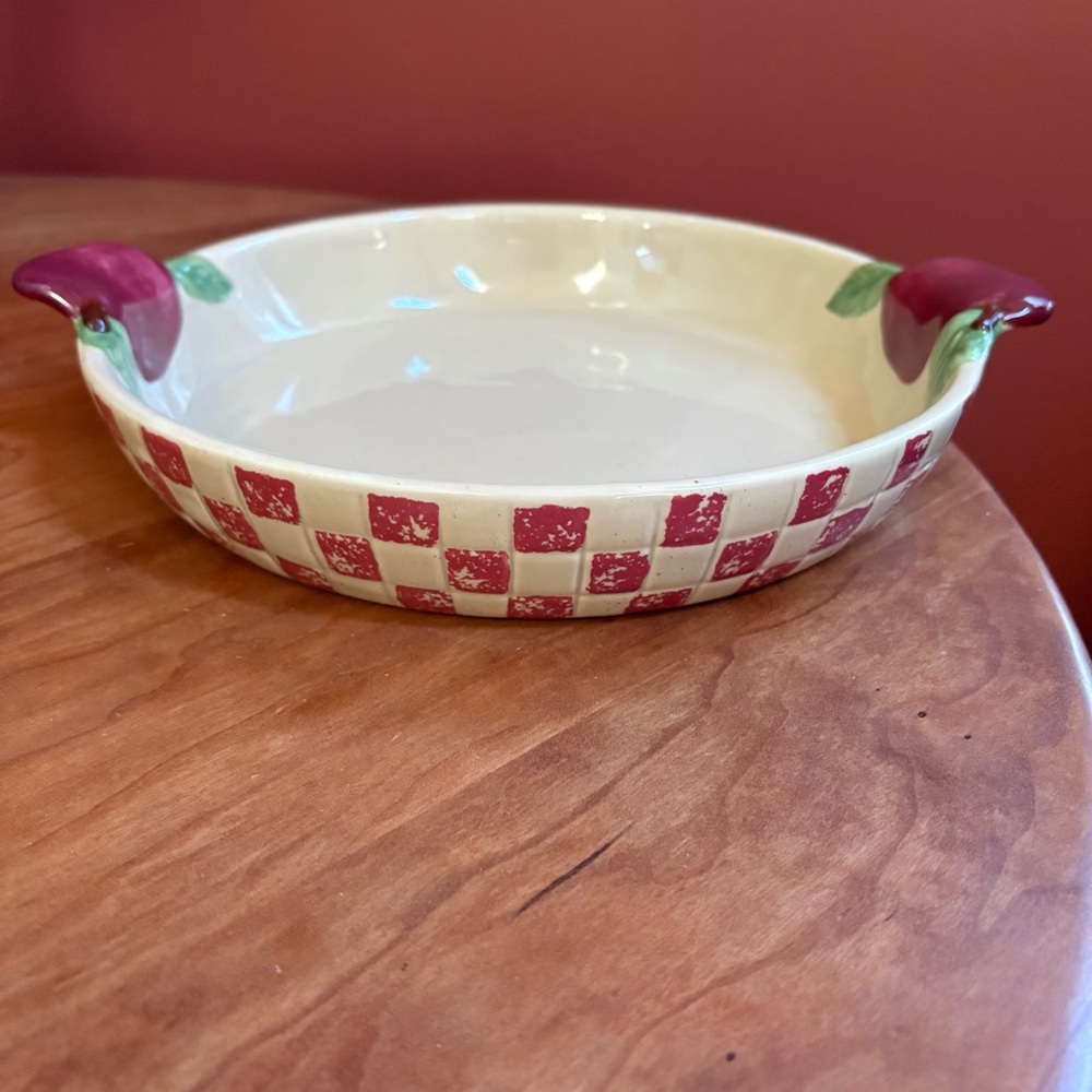 Cracker Barrel Pie Plate Dish Apple Handles